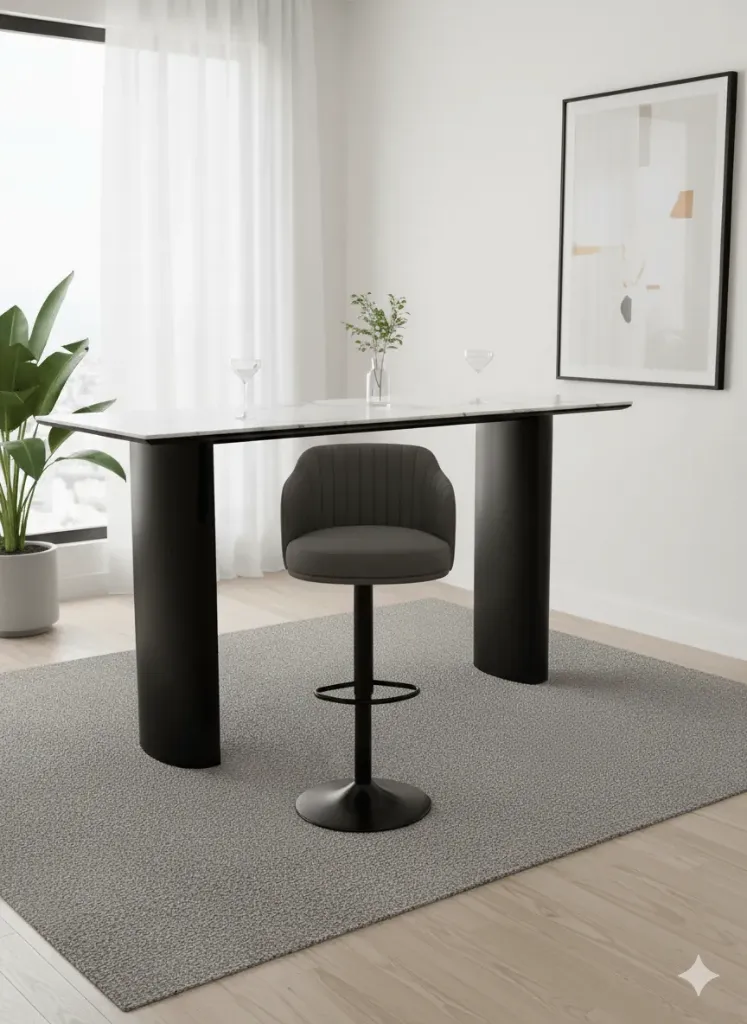 [CHAISEBAR-DD01] CHAISE DE BAR REGLABLE ET PIVOTANTE GRISE