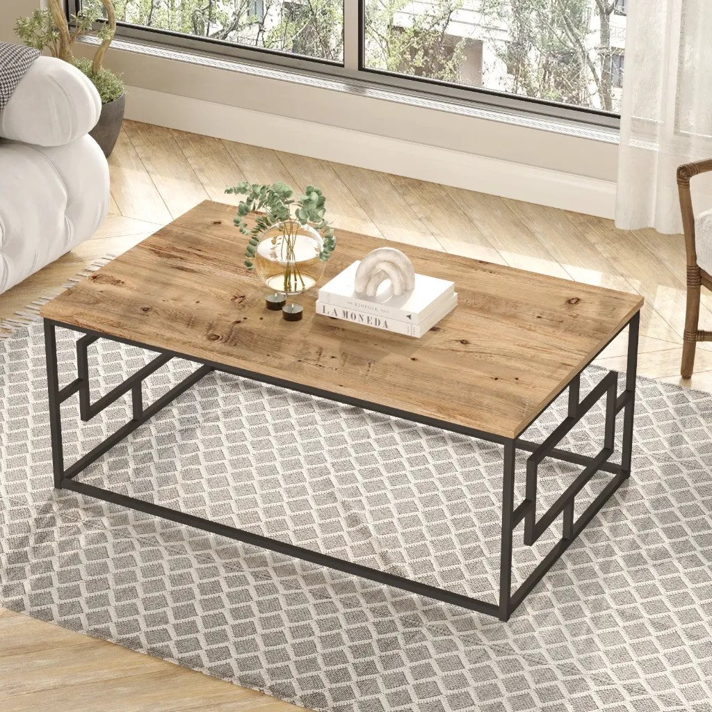 [VG12A-TB] TABLE BASSE EFFET BOIS CHENE