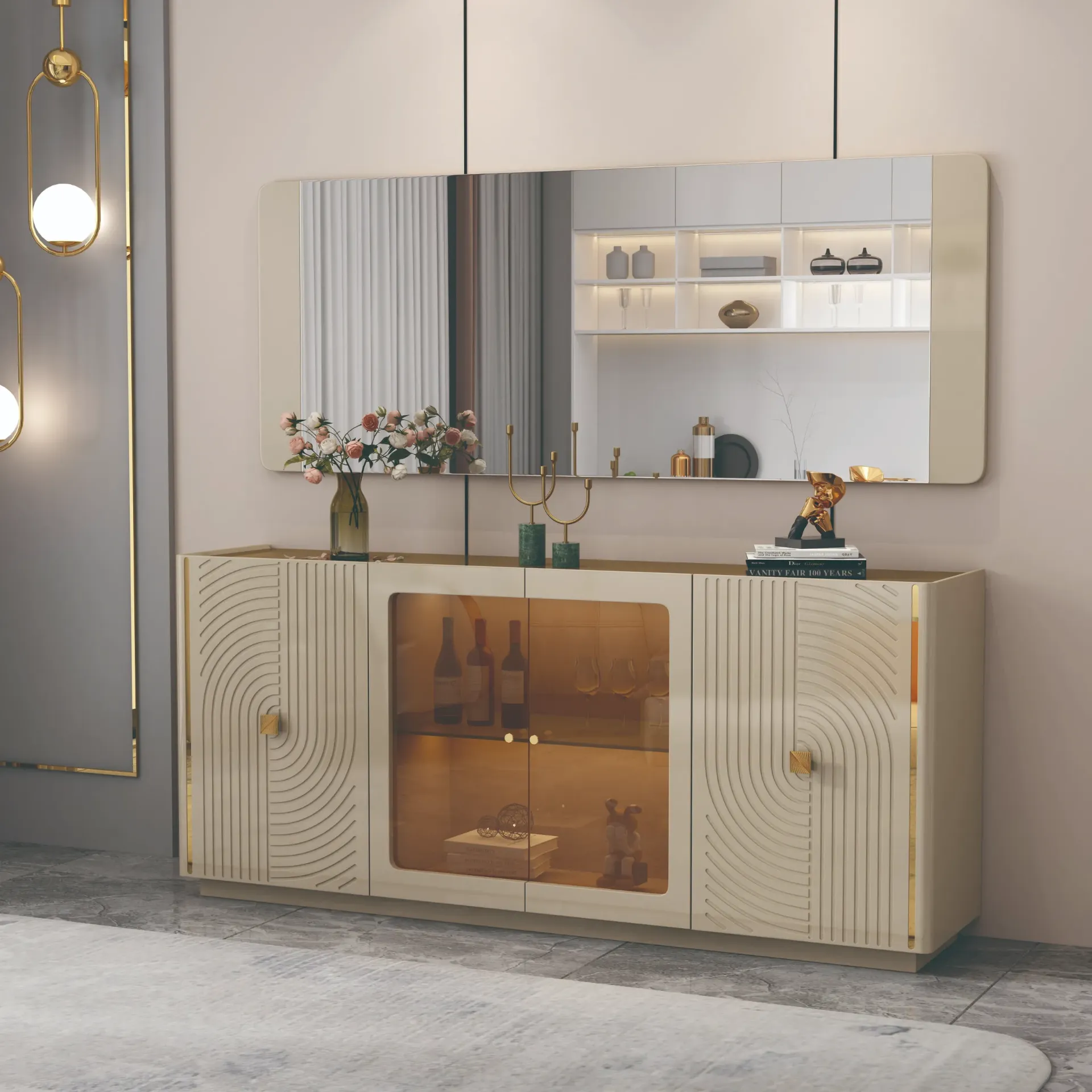 [BAHUT-90686] BAHUT BEIGE DORE