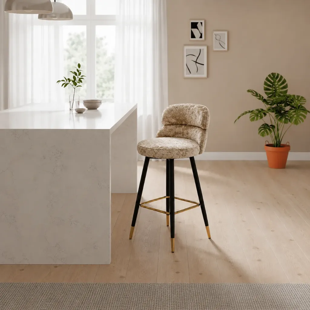 [bar-HL01] CHAISE DE BAR PIVOTANTE SIENNA GOLD