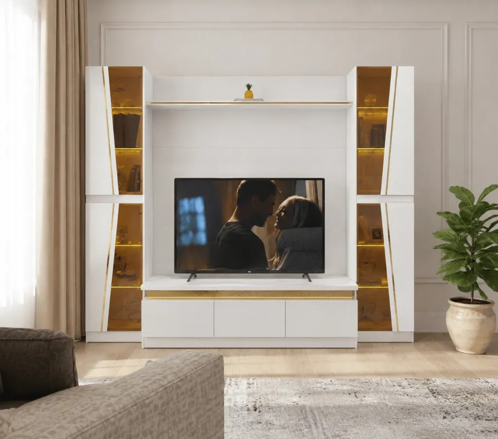 LIVING TV Mural Panoramique Gold