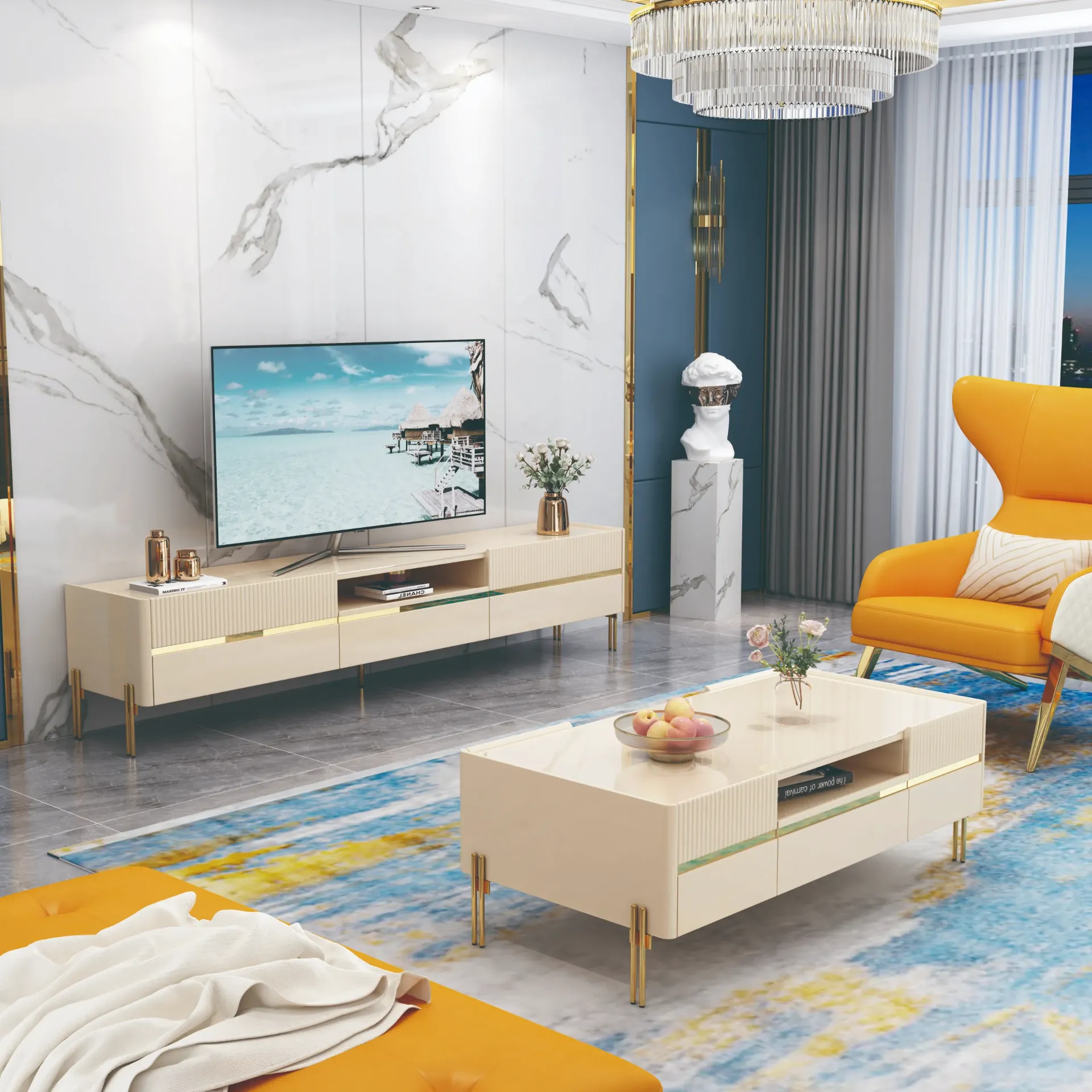 [92377-TV] Table TV - Collection Alya