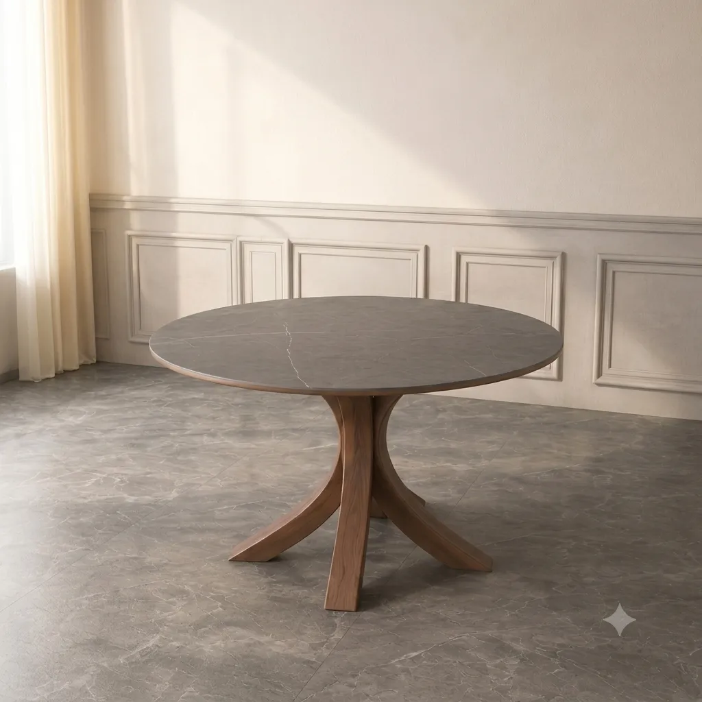 [TABLE-T05] Alya - Table à manger ronde (6 personnes)