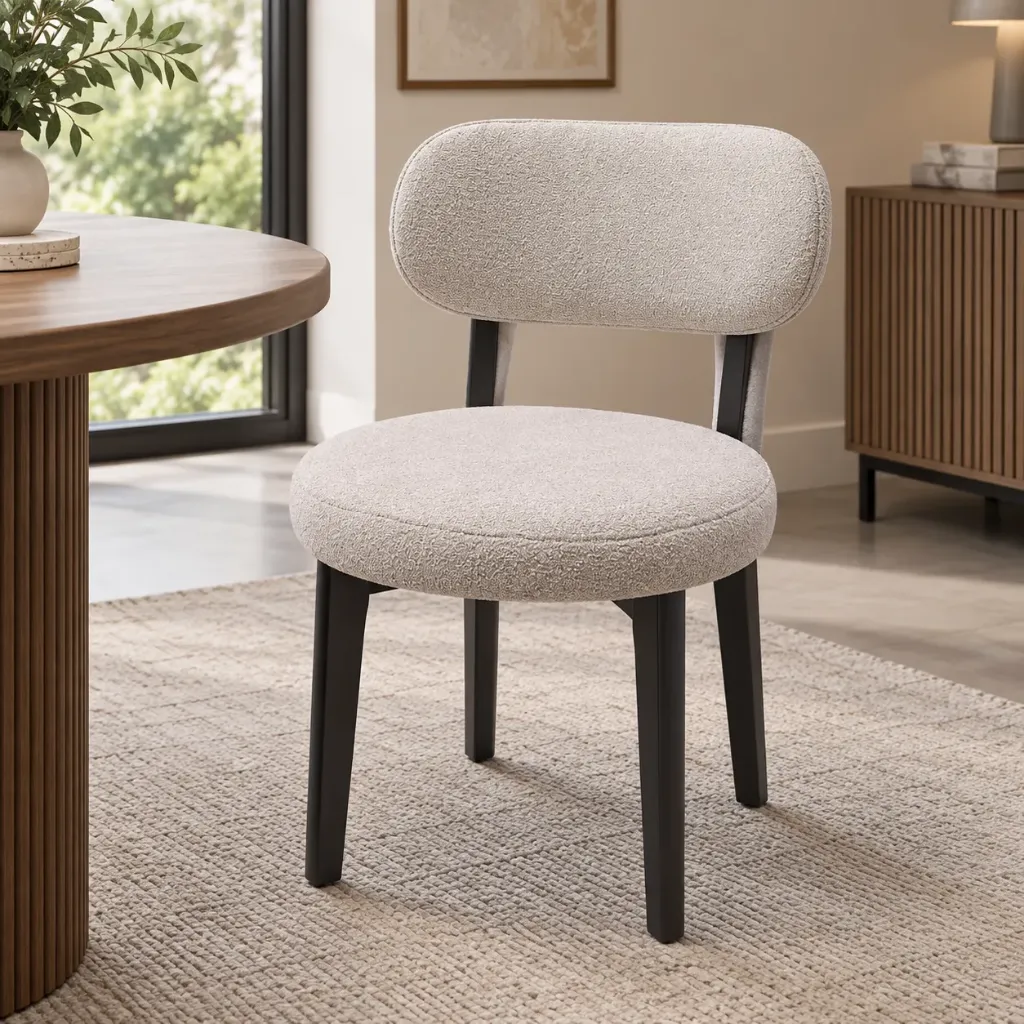 [CHAISE-T27] Puffy - Chaise scandinave assise blanche