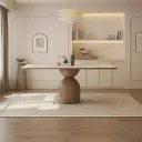 Ernest - Table à manger rectangle en bois (plateau blanc)