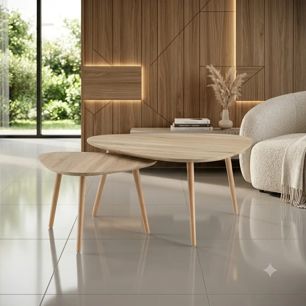 [TABLES-JM09] Nomade - TABLE BASSE GIGOGNE EN CHENE