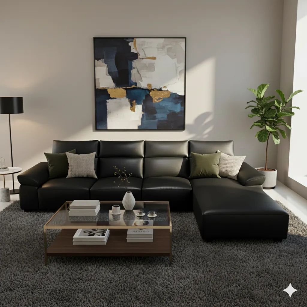 [SALON-2529] CANAPÉ D'ANGLE EN TISSU 2529