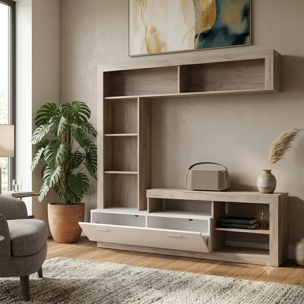 [LIVING-GLEN] Len - Living TV en chêne