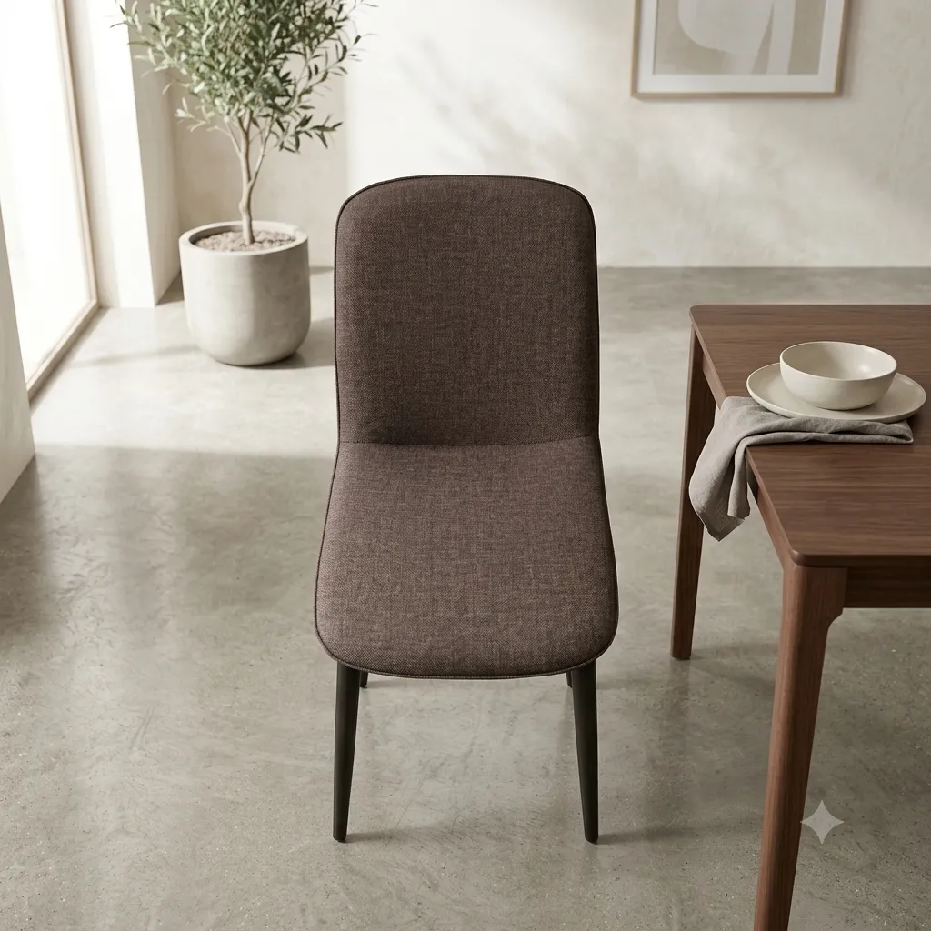 [CHAISE-2GRIS] CHAISE BOEL MARRON EN MOUSSE