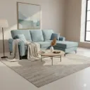 CANAPÉ D'ANGLE BLEU ZY 2139