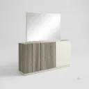 Modena - Enfilade Grise Contemporaine en chêne blanchi