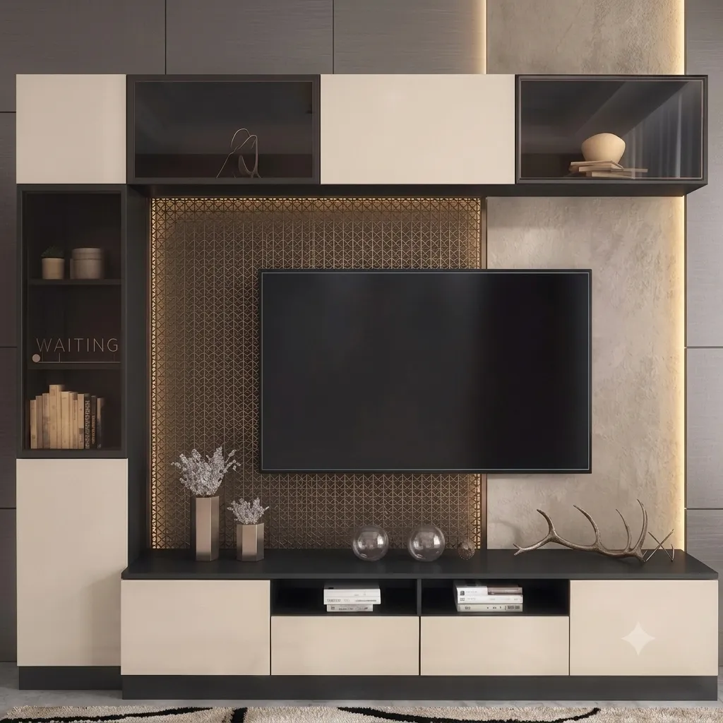 [LIVING-UL11F0231] LIVING TV Mural Loft Blanc