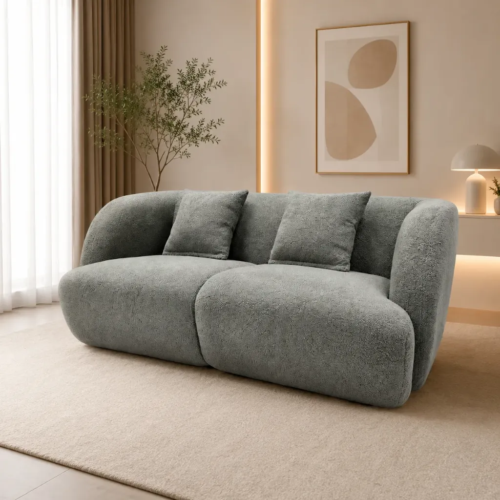 [SALON-L885] Puffy - Canapé au design moelleux et organique arrondi et haut de gamme