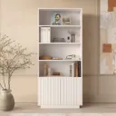 Sakura Blanc - Bibliothèque moderne avec étagère