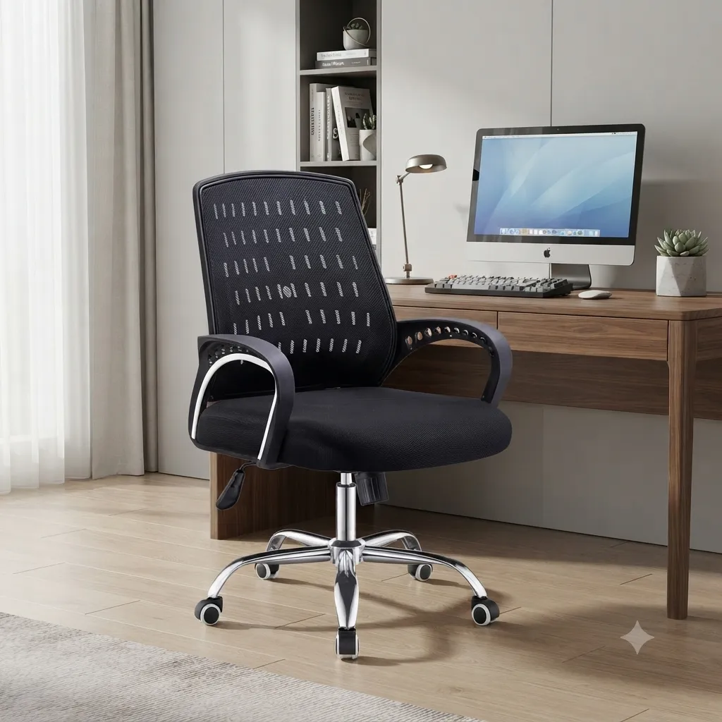 [CHAISE-898C] BLOOM - CHAISE DE BUREAU NOIRE