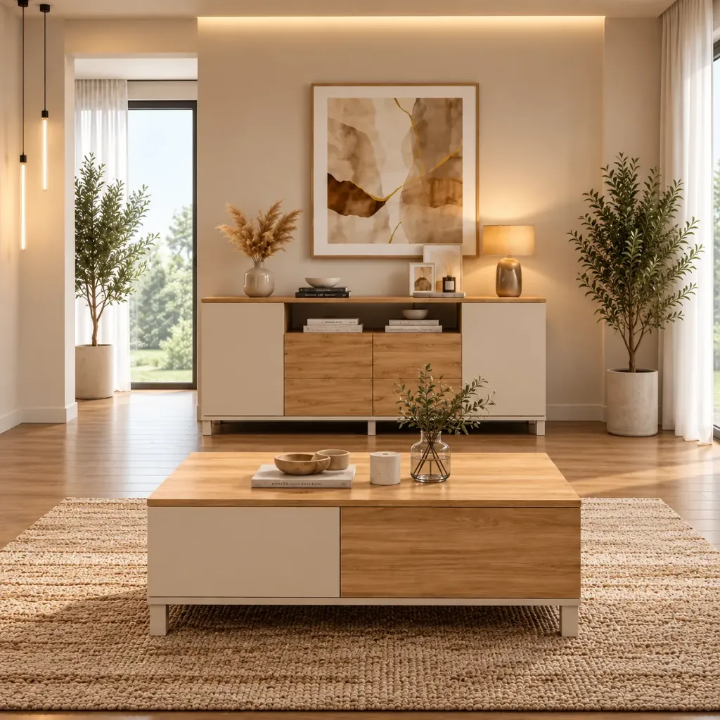 PACK Blush Chêne - Table Basse + Buffet