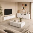 PACK Sakura Blanc - Table TV + Table Basse + Buffet