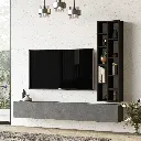 LIVING TV NOIR SUSPENDU AVEC COLONNE LV9-RL