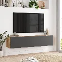 TABLE TV GRISE SUSPENDUE  FR10-AA-TV